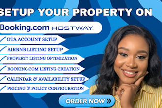 create airbnb and booking com listing and setup your ota account