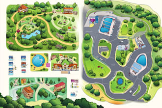 do vector map illustration and event map
