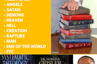 write on rapture, theology, hell, holy spirit, battle of armagedon,heaven, bible