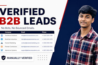 build a verified b2b lead list for cold email outreach