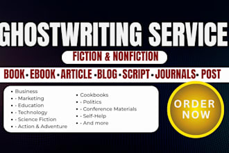 ghostwrite kdp nonfiction and fiction book and ebook writing ghostwriter
