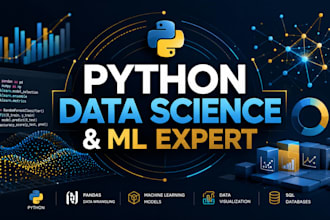 python data science and ml expert data analysis, prepocessing and prediction