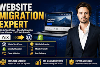 website migration, wix to wordpress, wordpress migration and clone website