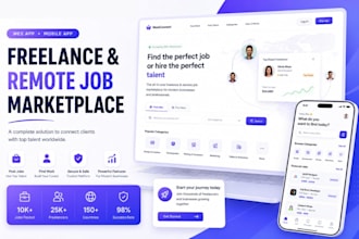 develop freelance marketplace app, or website, remote job marketplace web app