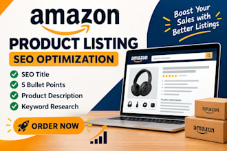 write SEO optimized amazon product listing and copy