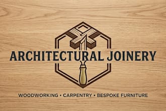 design a professional logo for woodworking, carpentry,  joinery