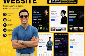 design and create a modern responsive portfolio website