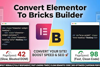 convert elementor to bricks landing page