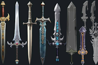 design 3d printable sword 3d weapon cosplay 3d props armor swords stl printing