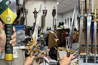 design 3d printable sword 3d weapon cosplay 3d props armor swords stl printing