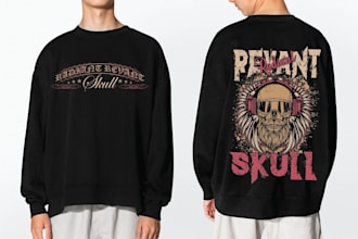 do t shirt, veteran, tropical fishing, radiant revant skull logo