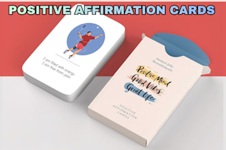 create custom printable positive affirmation card and office boss cards in 24hrs