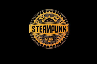 design awesome steampunk logo for your company