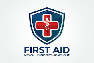 design a professional first aid logo for medical, emergency, and healthcare