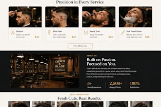 build a modern ai landing page or business website