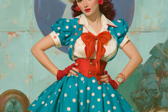 pin up girl and pin up girl illustration
