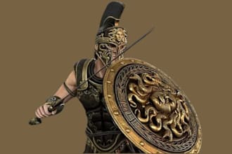 convert 2d to 3d model, 3d character sculpt, stl file for 3d printing