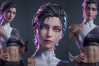realistic aaa 3d character modeling metahuman character for unity unreal engine