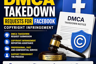 submit dmca takedown for facebook copyright removal