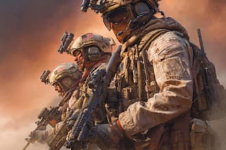 unique military themed illustration for you