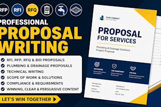 rfi bid proposal plumbing rfp rfq drainage proposal writing technical writing