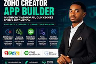 setup zoho creator app builder inventory dashboard  quickbooks forms automation