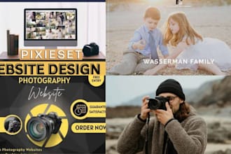 design an attractive pixieset website, photography website, squarespace