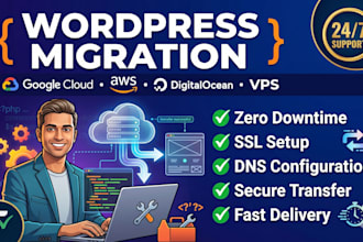 migrate wordpress website to google cloud or AWS