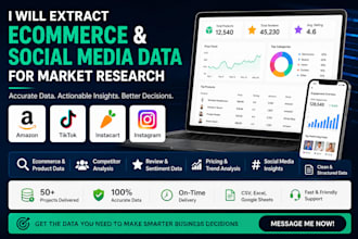 extract amazon, tiktok, and ecommerce data for market research