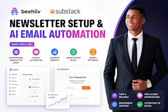 create beehiiv newsletter, beehiv ai email   automation, substack newsletter