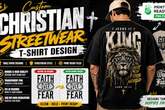 unique and custom christian streetwear or bible verse graphic t shirt