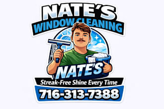 design cleaning service, maids, pressure wash, and laundry business logo