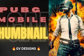 design viral gaming thumbnails for youtube fortnite gta and pubg