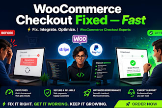 fix woocommerce checkout issues and payment gateway errors in 24hr