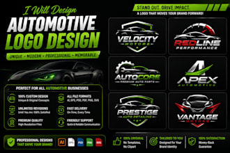 design a premium automotive logo for car dealerships and auto brands