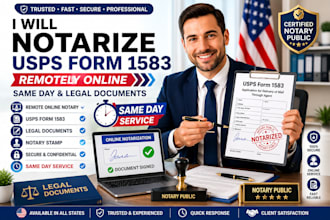 notarize usps form 1583 remotely online available on the same day legal document