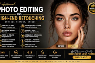 do professional photo editing and highend retouching