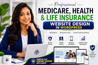 design medicare, health insurance and life insurance website in wordpress