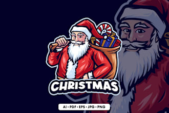 design a festive christmas logo for businesses holiday events