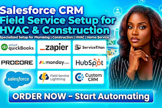 build salesforce CRM field service system hvac plumbing construction