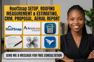 roofsnap setup roofing measurement estimating CRM proposal aerial report