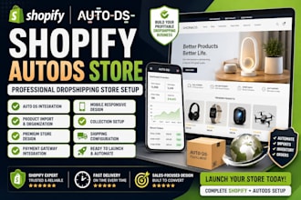 create shopify website autods shopify store and dropshipping aliexpress alibaba