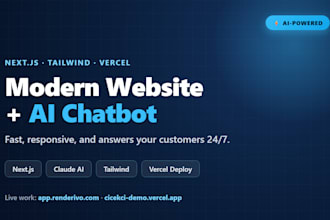 build a modern mobile friendly business website with nextjs