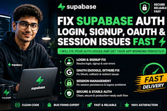 fix supabase auth login signup oauth session issues fast