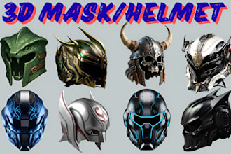 design 3d mask 3d helmet oni mask wearable mask futuristic helmet cosplay mask