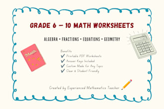 create professional and printable math worksheets
