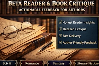 beta read and critique for literary romance fantasy