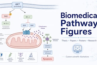 design biomedical pathway figures for thesis and research