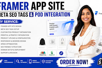 build framer app site meta SEO tags custom pod product integration