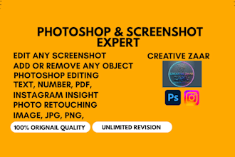add or remove anything from screenshot editing in 1 hour